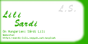 lili sardi business card