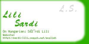 lili sardi business card